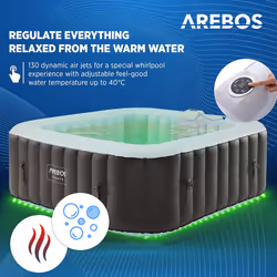 Arebos Spa Inflatable Hot Tub | Indoor & Outdoor