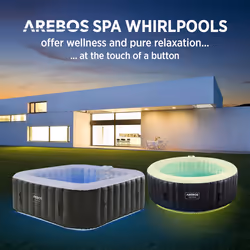 Arebos Spa Inflatable Hot Tub | Indoor & Outdoor