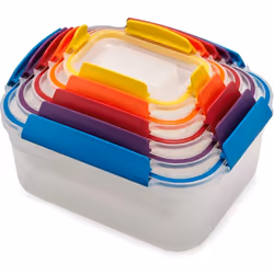 Joseph Joseph Nest Lock, 5 Piece Plastic Food Kitchen Storage Container set with lids, Leak Proof, Airtight, Space Saving, BP ...