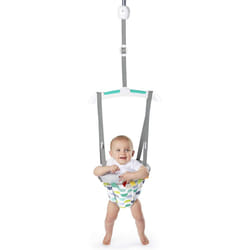 Bright Starts, Door Jumper & Bouncer - Playful Parade with Padded Seat & Taggie Tags, Door Frame Clamp, Adjustable Strap