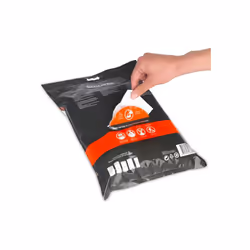 Brabantia 138645 PerfectFit Bin Liners (Size L/40-45 Litre) Thick Plastic Trash Bags with Tie Tape Drawstring Handles (40 Bags), White