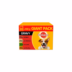 Pedigree Dog Pouches - Mixed Selection in Gravy 80x100g Mega Pack