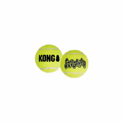 KONG - Squeakair Balls - Dog Toy Premium Squeak Tennis Balls, Gentle on Teeth (6 Pack) - For Medium Dogs