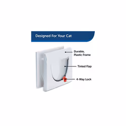PetSafe Staywell 4 Way Locking Classic Cat Flap, Easy Install, Durable, Pet Door for Cats - (Tunnel Included)