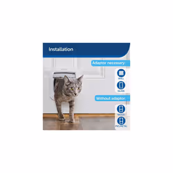 PetSafe Manual-Locking Cat Flap with Easy Install, White, 4 Way Manual Lock, Exclusive Entry, For Cats Up to 7 kg, Energy Efficient