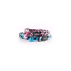 Ancol Acticat Velvet Leopard Print Cat Collar, Turquoise