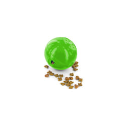 PetSafe SlimCat Food-Dispensing Cat Toy Green, Treat Toy, Interactive Food Dispenser, Activity Snack Ball for Cats of All Ages