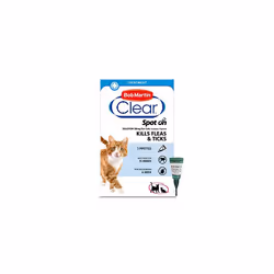 Bob Martin Clear | Spot On Flea Treatment for Cats & Ferrets | Kills Fleas & Ticks | Fast Control, 15 Week Protection (3 Pipe ...