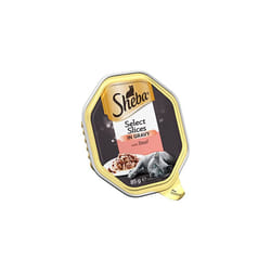 Sheba Select Slices in Gravy ÃÃ¢Ã¢ Beef Selection ÃÃ¢Ã¢ Wet cat food trays for adult cats ÃÃ¢Ã¢ 22 x 85 g Pack