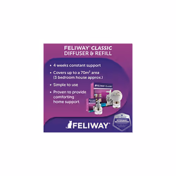FELIWAY Classic 30 day Refill comforts cats, helps solve behavioural issues and stress/anxiety in the home - 48ml