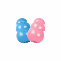 KONG - Puppy Toy Natural Teething Rubber - Fun to Chew, Chase & Fetch (Colour May Vary) - For Large Puppies