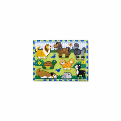 Melissa & Doug Pets Chunky Puzzle | Puzzles | Wooden Toy | 2+ | Gift for Boy or Girl