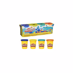 Play-Doh 4 Pack of Wild Non-Toxic Colors for Kids 2 Years and Up, 4-Ounce Cans (Dark Blue, Bright Green, Orange, Green)