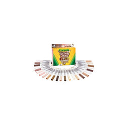 CRAYOLA 58-7804 Washable Maxi Tip Markers, Pack of 24, Assorted Represent The Skin Colour of People Around The World, No Color, 24 Count (Pack of 1)