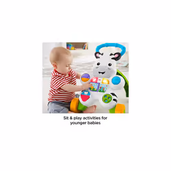 Fisher-Price Learn with Me Zebra Walker ÃÃ¢Ã¢ UK English Edition, Musical Infant Walking Toy