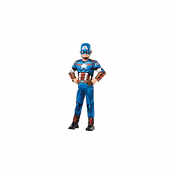 Rubie's 640833M Official Marvel Avengers Captain America Deluxe Child Costume, Boys, Medium Age 5-6, Height 116 cm