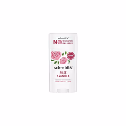 Schmidt's Rose and Vanilla Natural Deodorant Stick for Odour Protection and Wetness Relief 75 g