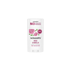 Schmidt's Rose and Vanilla Natural Deodorant Stick for Odour Protection and Wetness Relief 75 g