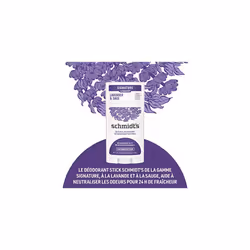 Schmidt's Deodorant Stick Lavander & Sage Deodorant without Aluminium for Long-Lasting Freshness 1 Piece 75 g