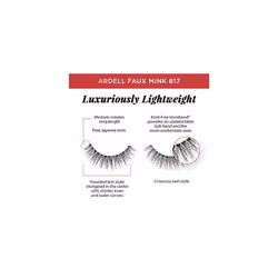 Ardell Faux Minx 817 False Lashes, Pack of 4