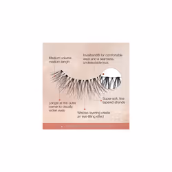 Ardell False Eyelashes Naked Lash 422 4 Pairs Multipack Black Natural Lashes Subtle Volume Subtle Length Super Soft Comfortable Invisiband Mid-Length