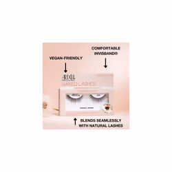 Ardell False Eyelashes Naked Lash 420 Black Light Airy Super Soft Comfortable Invisiband Light Criss-Crossing Short Length Natural Look Vegan-Friendly