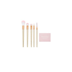 EcoTools Limited Edition Starry Glow Makeup Brush Kit, Eye, For Shadows, Liner, and Highlighter, Blotting Papers Excess Oil, Stocking Stuffer, 6 Piece