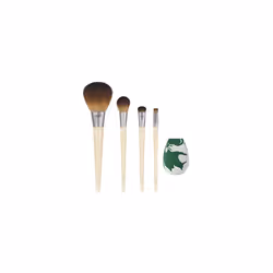 EcoTools Core Five Makeup Brush and Sponge Kit, For Eyeshadow, Blush, Bronzer, Eyeliner, & Foundation, Makeup Blending Sponge ...