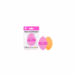 Real Techniques Miracle 2-In-1 Powder Puff, Dual-Sided Makeup Blending Puff, Reversible Elastic Band, Precision Makeup Sponge ...