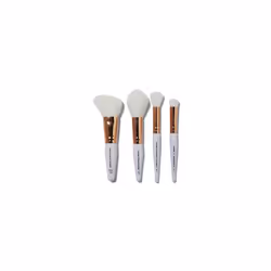 Rose Gold Travel Brush Kit, 4 On-the-Go Makeup Brushes For Concealer, Eyeshadow, Highlighter & Blush, Flawlessly Blends, High ...