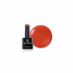 Bluesky Gel Nail Polish, Watermelon Lady A004, Bright, Burnt Orange, Glitter, Red, Long Lasting, Chip Resistant, 10 ml (Requi ...