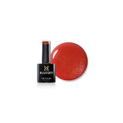 Bluesky Gel Nail Polish, Watermelon Lady A004, Bright, Burnt Orange, Glitter, Red, Long Lasting, Chip Resistant, 10 ml (Requires Curing Under UV LED