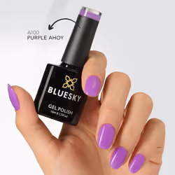 Bluesky Gel Nail Polish, Purple Ahoy A100, Amethyst, Dark, Purple, Long Lasting, Chip Resistant, 10 ml (Requires Drying Under UV LED Lamp)