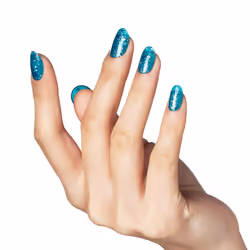Bluesky Gel Nail Polish, Teal Blue Green Blz10, Blue, Chunky Glitter, Dark, Teal, Long Lasting, Chip Resistant, 10 ml (Requires Drying Under UV LED
