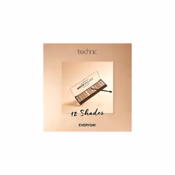 Technic Mega Mattes Nude Eyeshadow Palette - 12 Pigmented, Professional, Long Lasting, Easy to Apply and Blendable Matte Shades for the Perfect Look