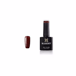 Bluesky Gel Nail Polish, Kiss Me Slow Blz33, Dark Red Glitter, Long Lasting, Chip Resistant, 10 ml (Requires Drying Under UV ...