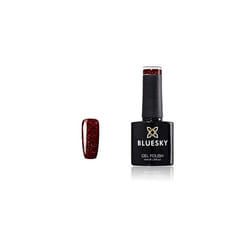 Bluesky Gel Nail Polish, Kiss Me Slow Blz33, Dark Red Glitter, Long Lasting, Chip Resistant, 10 ml (Requires Drying Under UV LED Lamp)