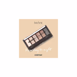 Technic Nudes Eyeshadow Palette - 6 Pigmented, Professional, Long Lasting & Blendable Shimmer Shades for a Natural, Glam Make-up Look. Nude Shades