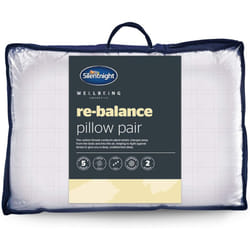 rebalance pillos 2pack Crafted with Carbon Thread to Facilitate a Deeper Undisturbed Sleep Medium Support for Back and Side Sleepers