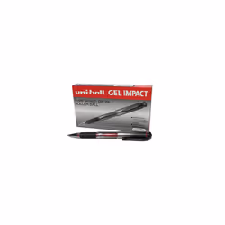 Uni-Ball UM-153S Signo Impact Gel Pens, Red Gel, 1mm Rubber Nib (Pack of 12)