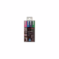 uni-ball PWE-5M Liquid Chalk Pens. Multi-Purpose Wipeable Coloured Markers for Blackboards, Chalkboards, Whiteboards, Glass,  ...