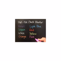 uni-ball PWE-5M Liquid Chalk Pens. Multi-Purpose Wipeable Coloured Markers for Blackboards, Chalkboards, Whiteboards, Glass, Mirrors, Plastic,