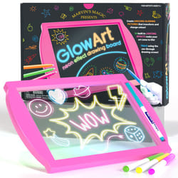 Marvin's Magic - Amazing Glow Art Light Up Kids Drawing Tablet - Children's Art Set - Includes Neon Effect Drawing Board with A Built-in Stand and 4