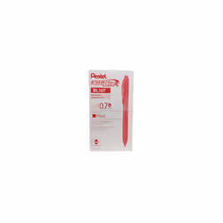 Pentel Energel-BL107-BX Tip Retractable Pen, 0.7 mm - Red (Pack of 12)