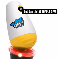 IDEAL | Topple Off: The electronic, balancing, reaction game! | Family Games | For 1+ Players | Ages 8+