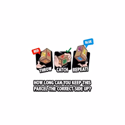 Ideal | This Side Up: The parcel-flipping, electronic reaction game | Family Games | 1+ Players| Ages 8+