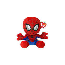 TY Spiderman Marvel Avengers Beanie Babies Regular, Licensed Beanie Baby Soft Plush Toy, Collectible Cuddly Stuffed Teddy