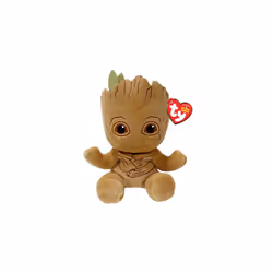 TY Groot Marvel Avengers Beanie Babies Regular, Licensed Beanie Baby Soft Plush Toy, Collectible Cuddly Stuffed Teddy