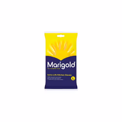 MARIGOLD Women's MARIGOLD Extra Life Kitchen Gloves Large Case of 6, Yellow, L Pack 6 UK
