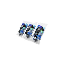 Addis Mega 100% Microfibre Mop Replacement Refill Heads, Super Soft Highly Absorbent Knitted Technology, Pack of 3, Blue & White, 5131903AMP, Blue &